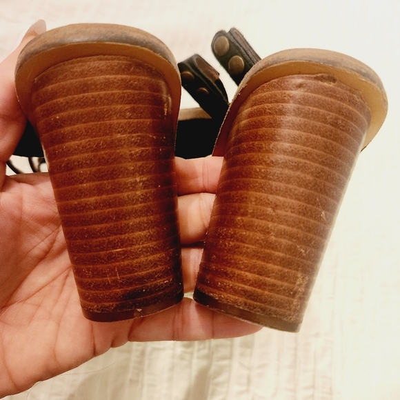 MIA limited  edition black leather studded gladiator high heel sandal size 8 - Picture 7 of 9